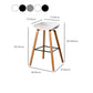Salon contemporain Jois de bois tabouret de bar arrière basse avec repose-pied