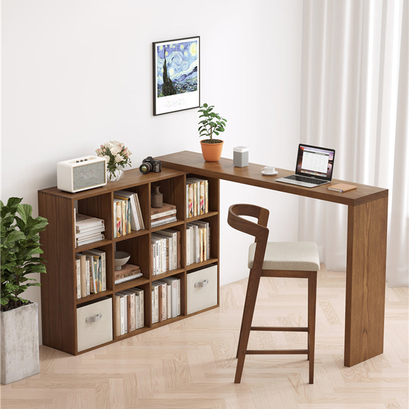 Modern massief hout lage rug tegenhoge ontlasting in bruin en wit