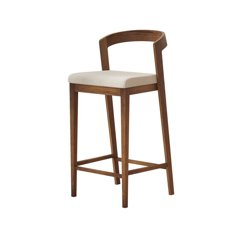 Modern massief hout lage rug tegenhoge ontlasting in bruin en wit