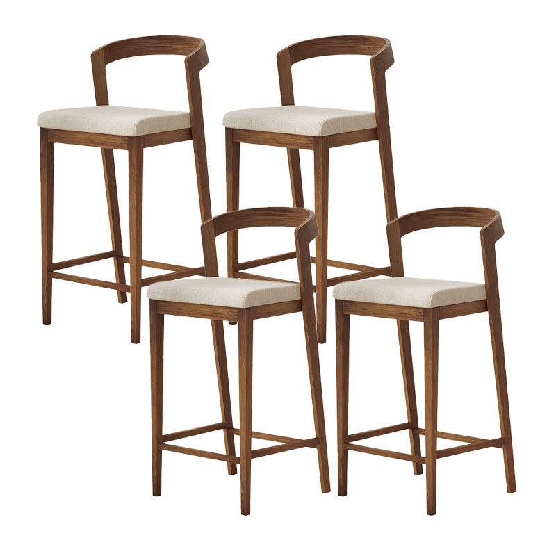 Modern massief hout lage rug tegenhoge ontlasting in bruin en wit