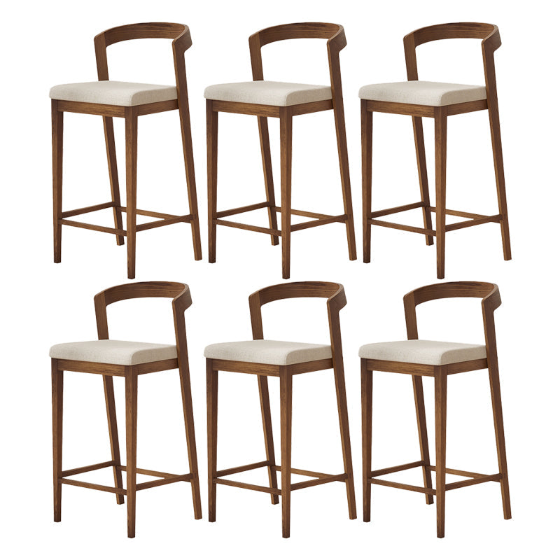 Modern massief hout lage rug tegenhoge ontlasting in bruin en wit