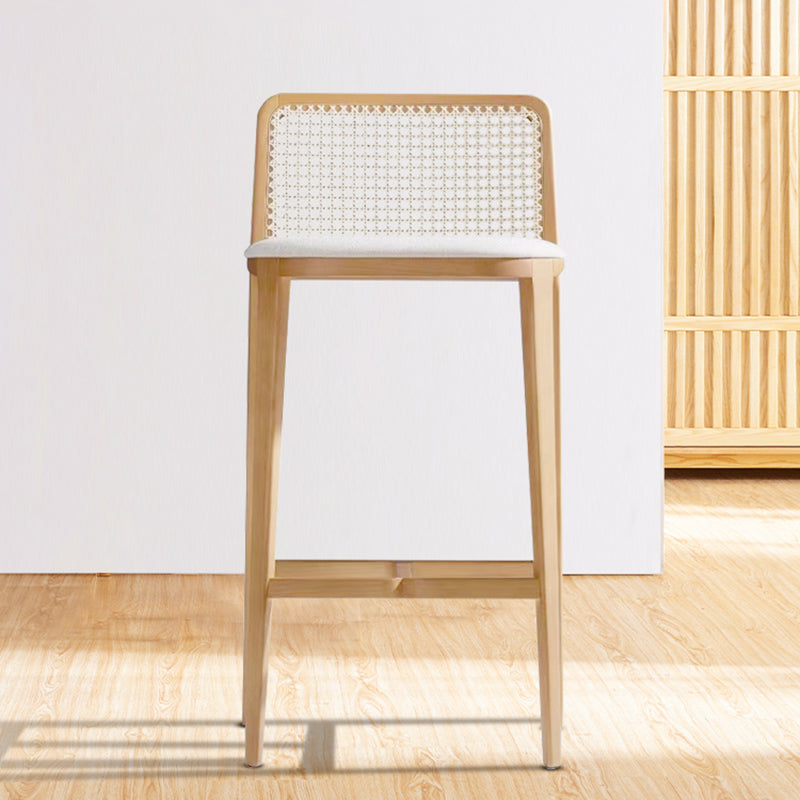 Solid Wood Counter Height Stools with Footrest for Living Room Clearhalo 'Bar Furniture' 'Bar Stools' 'bar_stools' 'furn' 'furn_bar_stools' 'Furniture' 'Kitchen & Dining Furniture' 7673457
