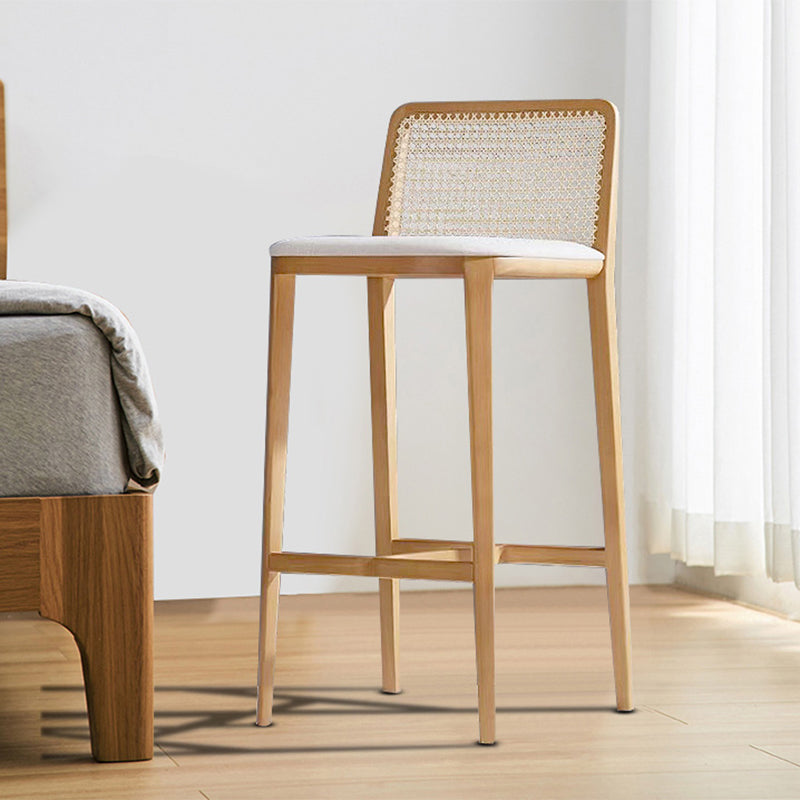 Solid Wood Counter Height Stools with Footrest for Living Room Clearhalo 'Bar Furniture' 'Bar Stools' 'bar_stools' 'furn' 'furn_bar_stools' 'Furniture' 'Kitchen & Dining Furniture' 7673458