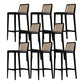 Solid Wood Counter Height Stools with Footrest for Living Room Black 8 Piece Set Clearhalo 'Bar Furniture' 'Bar Stools' 'bar_stools' 'furn' 'furn_bar_stools' 'Furniture' 'Kitchen & Dining Furniture' 7673459