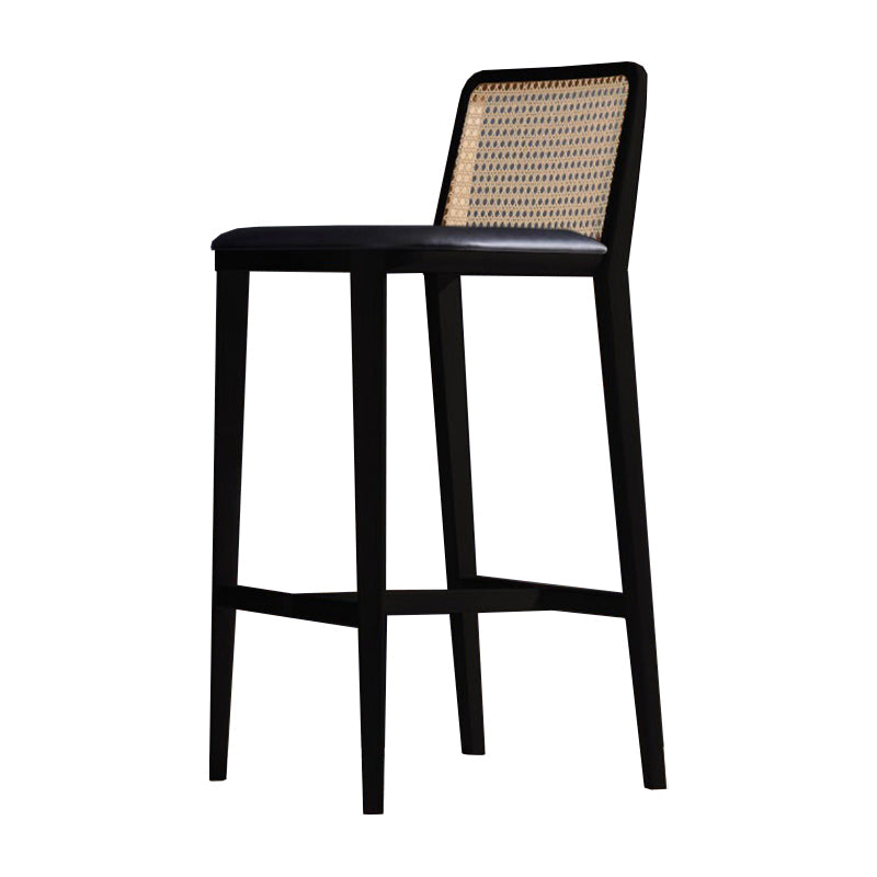 Solid Wood Counter Height Stools with Footrest for Living Room Clearhalo 'Bar Furniture' 'Bar Stools' 'bar_stools' 'furn' 'furn_bar_stools' 'Furniture' 'Kitchen & Dining Furniture' 7673460