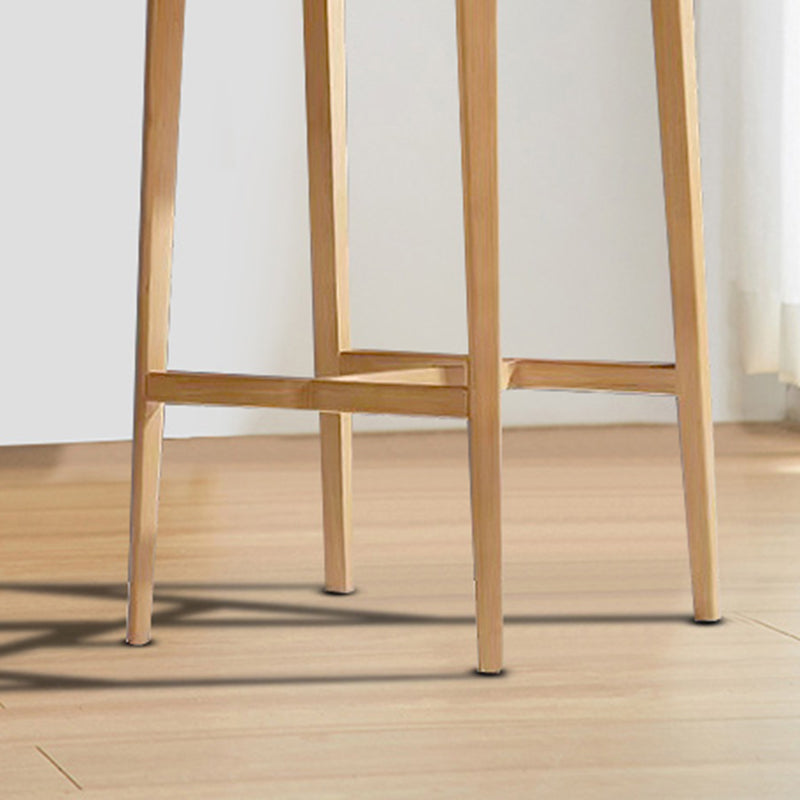 Solid Wood Counter Height Stools with Footrest for Living Room Clearhalo 'Bar Furniture' 'Bar Stools' 'bar_stools' 'furn' 'furn_bar_stools' 'Furniture' 'Kitchen & Dining Furniture' 7673463