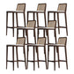 Solid Wood Counter Height Stools with Footrest for Living Room Brown 8 Piece Set Clearhalo 'Bar Furniture' 'Bar Stools' 'bar_stools' 'furn' 'furn_bar_stools' 'Furniture' 'Kitchen & Dining Furniture' 7673466