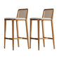 Solid Wood Counter Height Stools with Footrest for Living Room Wood 2 Piece Set Clearhalo 'Bar Furniture' 'Bar Stools' 'bar_stools' 'furn' 'furn_bar_stools' 'Furniture' 'Kitchen & Dining Furniture' 7673468