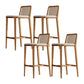 Solid Wood Counter Height Stools with Footrest for Living Room Wood 4 Piece Set Clearhalo 'Bar Furniture' 'Bar Stools' 'bar_stools' 'furn' 'furn_bar_stools' 'Furniture' 'Kitchen & Dining Furniture' 7673470