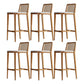 Solid Wood Counter Height Stools with Footrest for Living Room Wood 6 Piece Set Clearhalo 'Bar Furniture' 'Bar Stools' 'bar_stools' 'furn' 'furn_bar_stools' 'Furniture' 'Kitchen & Dining Furniture' 7673472