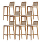 Solid Wood Counter Height Stools with Footrest for Living Room Wood 8 Piece Set Clearhalo 'Bar Furniture' 'Bar Stools' 'bar_stools' 'furn' 'furn_bar_stools' 'Furniture' 'Kitchen & Dining Furniture' 7673473