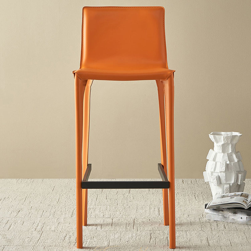 Eigentijdse indoor metalen benen faux leer gestoffeerde barkruk