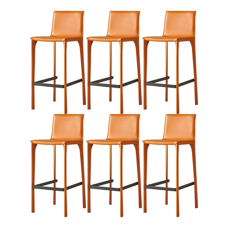 Eigentijdse indoor metalen benen faux leer gestoffeerde barkruk