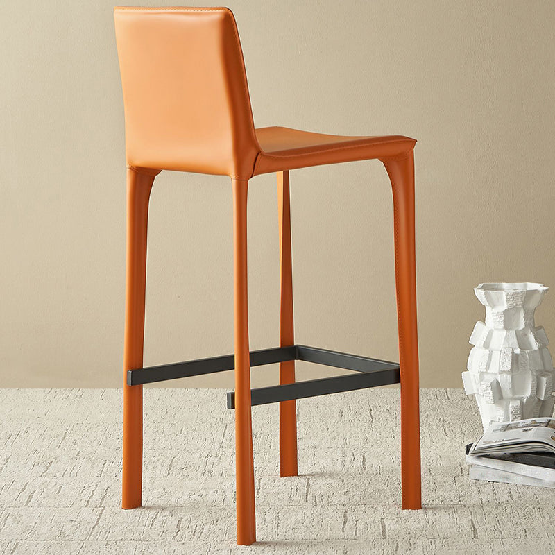 Eigentijdse indoor metalen benen faux leer gestoffeerde barkruk