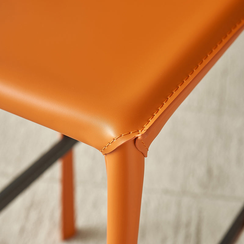 Eigentijdse indoor metalen benen faux leer gestoffeerde barkruk