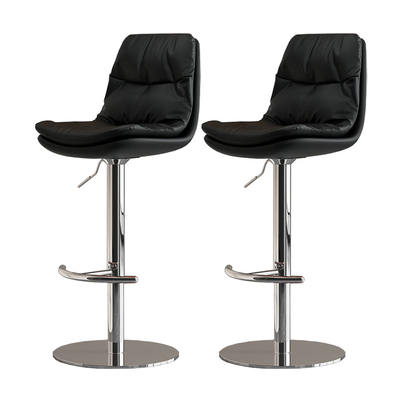 Sgabello da bar imbottito moderno ad altezza regolabile con poggiapiedi