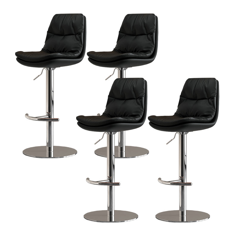 Sgabello da bar imbottito moderno ad altezza regolabile con poggiapiedi