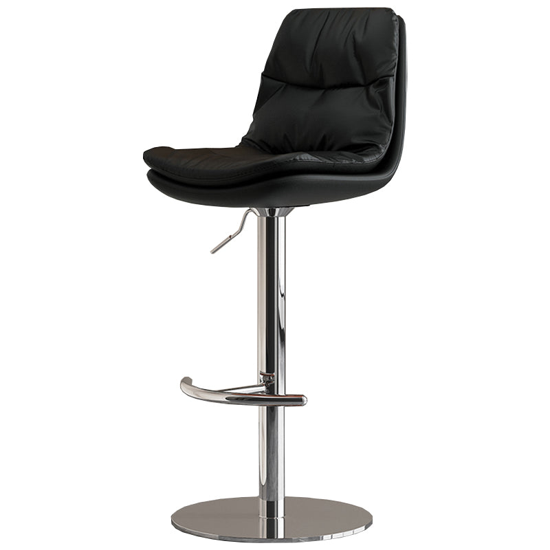 Sgabello da bar imbottito moderno ad altezza regolabile con poggiapiedi