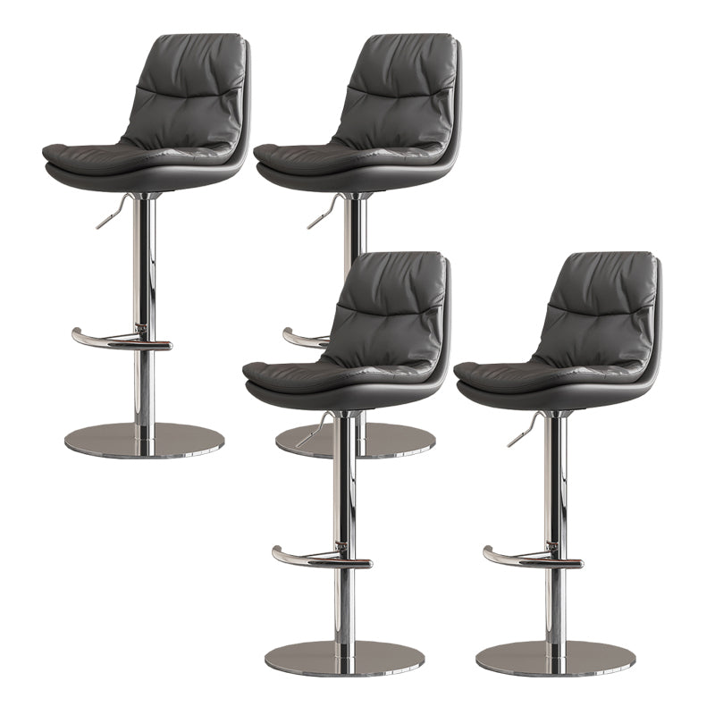 Sgabello da bar imbottito moderno ad altezza regolabile con poggiapiedi