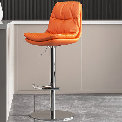 Sgabello da bar imbottito moderno ad altezza regolabile con poggiapiedi
