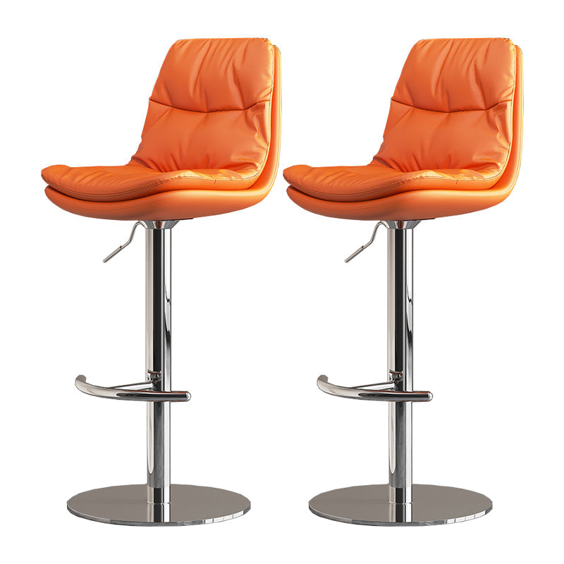 Sgabello da bar imbottito moderno ad altezza regolabile con poggiapiedi
