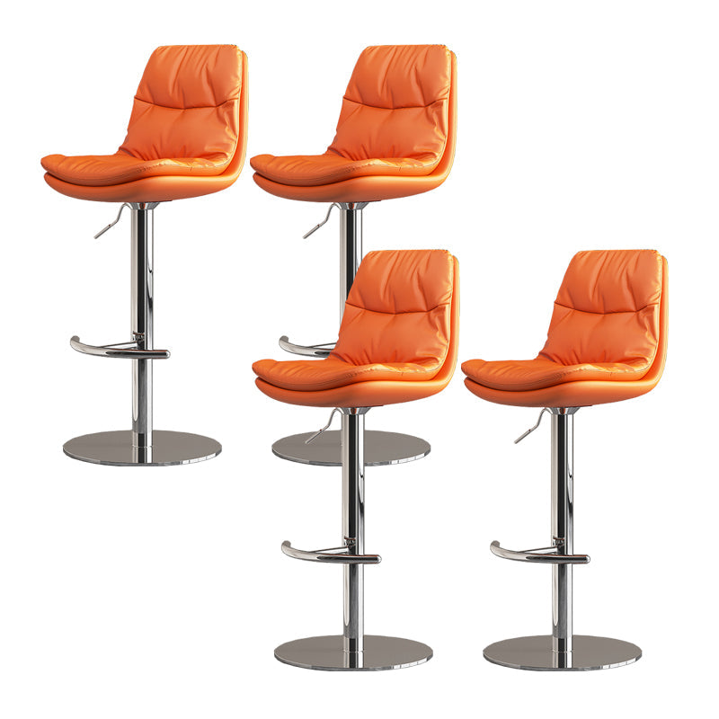 Sgabello da bar imbottito moderno ad altezza regolabile con poggiapiedi