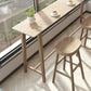 1/4 pièces Table de pub en bois massif rectangle moderne avec tabourets hauts
