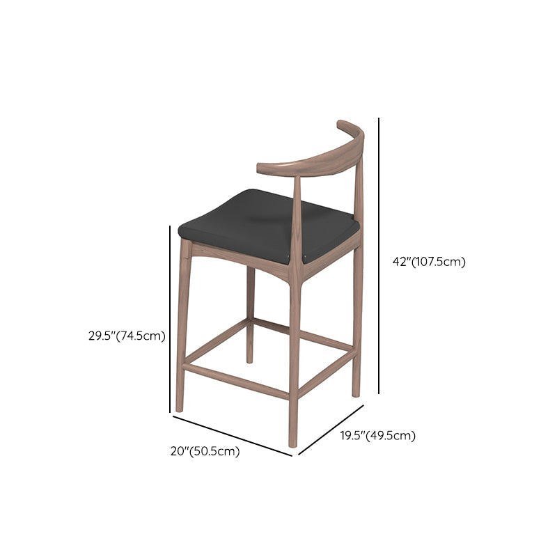 1/4 pièces Table de pub en bois massif rectangle moderne avec tabourets hauts