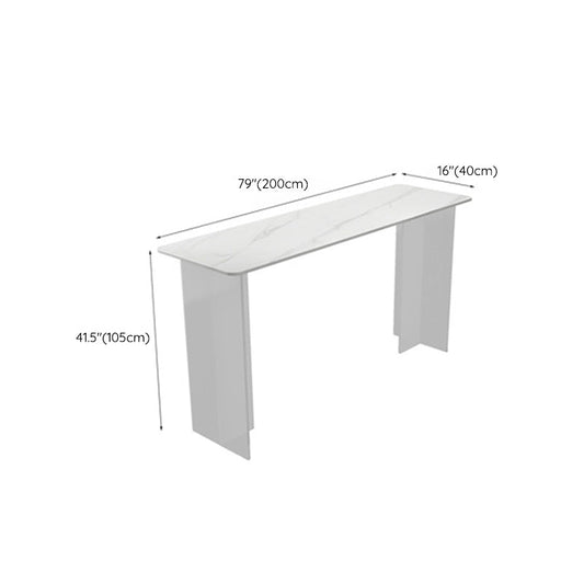 Gesinterde steen dubbele voetstuk rechthoekig balktafel voor keuken eetkamer