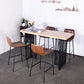 Natural Finish Pine Wood Top Bistro Table with Metal Double Pedestal Clearhalo 'Bar Furniture' 'Bar Tables' 'bar_tables' 'furn' 'furn_bar_tables' 'Furniture' 'Kitchen & Dining Furniture' 7673749