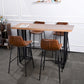 Natural Finish Pine Wood Top Bistro Table with Metal Double Pedestal Clearhalo 'Bar Furniture' 'Bar Tables' 'bar_tables' 'furn' 'furn_bar_tables' 'Furniture' 'Kitchen & Dining Furniture' 7673750