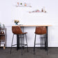 Natural Finish Pine Wood Top Bistro Table with Metal Double Pedestal Clearhalo 'Bar Furniture' 'Bar Tables' 'bar_tables' 'furn' 'furn_bar_tables' 'Furniture' 'Kitchen & Dining Furniture' 7673751