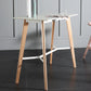 Modern Indoor Rectangle Trestle Bar Dining Table in Stone and Wood Clearhalo 'Bar Furniture' 'Bar Tables' 'bar_tables' 'furn' 'furn_bar_tables' 'Furniture' 'Kitchen & Dining Furniture' 7673762