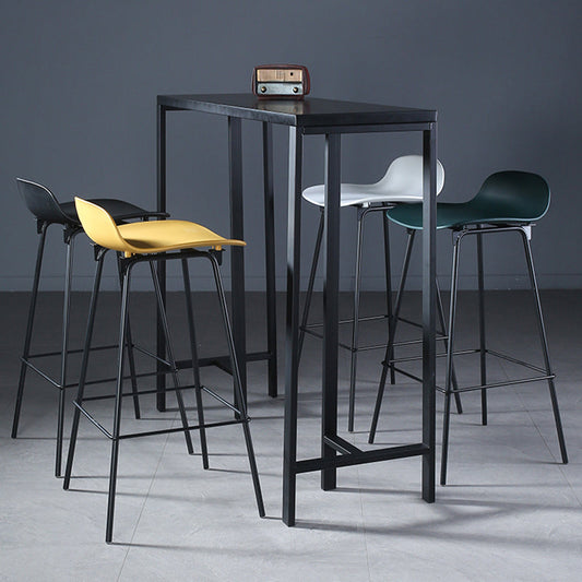 Eigentijdse indoor rechthoekige schroefbar eettafel met metalen benen