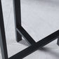 Contemporary Indoor Rectangle Trestle Bar Dining Table with Metal Legs
