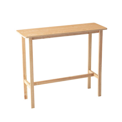 Moderne barkruktafel met houten blad en voetsteun voor binnen