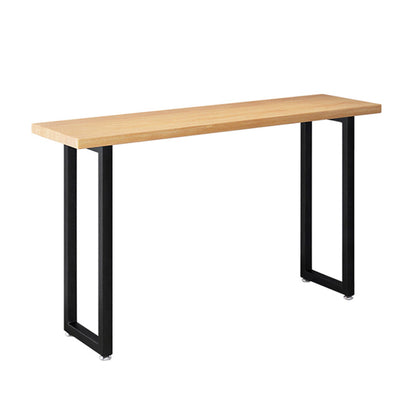 Rechteckiger Bartisch mit Kufengestell aus massivem Holz für die Küche und das Esszimmer