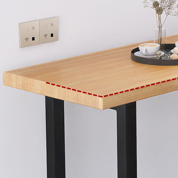Rechteckiger Bartisch mit Kufengestell aus massivem Holz für die Küche und das Esszimmer