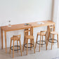 Contemporary Rectangle Solid Wood Living Room Bar Dining Table