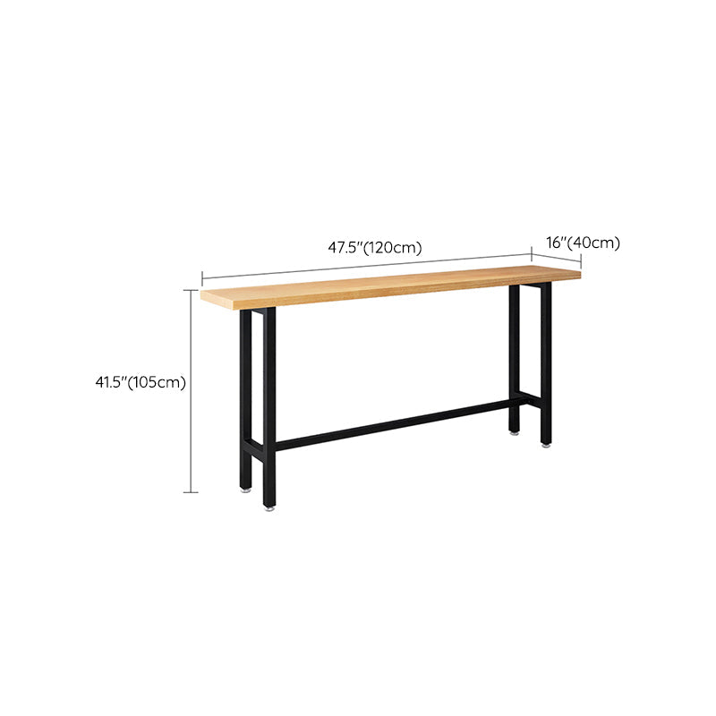 Contemporary Solid Wood Trestle Base Bar Table for Kitchen Dining Room Clearhalo 'Bar Furniture' 'Bar Tables' 'bar_tables' 'furn' 'furn_bar_tables' 'Furniture' 'Kitchen & Dining Furniture' 7673865
