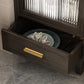 Buffet réglable de style glam buffet buffet bambou avec 1 tire-dessin