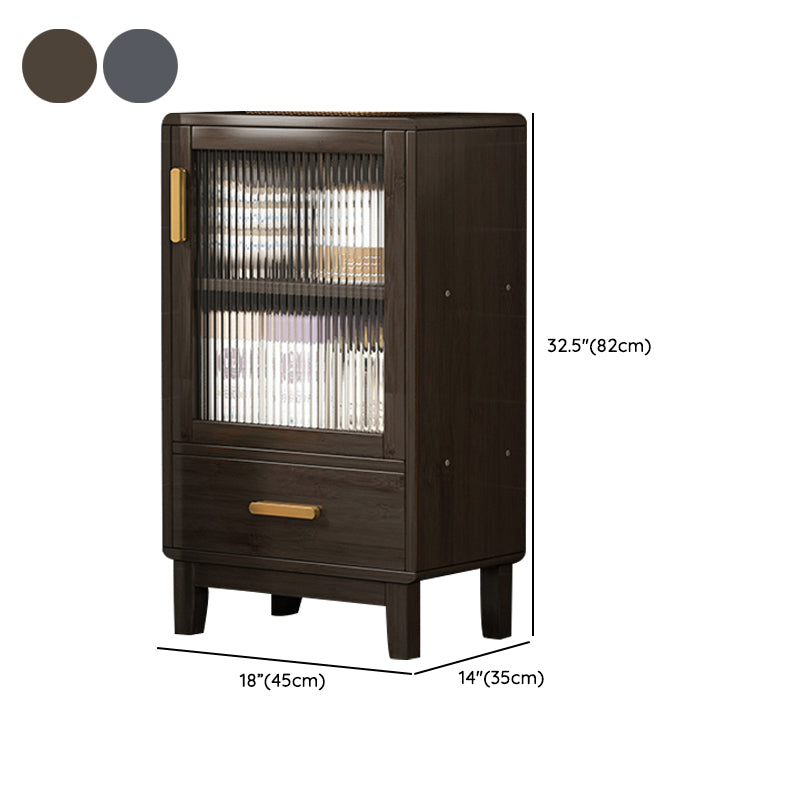 Buffet réglable de style glam buffet buffet bambou avec 1 tire-dessin