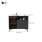 Glass Door Stone Buffet Sideboard Contemporary Style Credenza with LED Lights Clearhalo 'buffet_sideboard' 'Buffets & Sideboards' 'furn' 'furn_buffet_sideboard' 'Furniture' 'Kitchen & Dining Furniture' 7674005