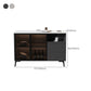 Glass Door Stone Buffet Sideboard Contemporary Style Credenza with LED Lights Clearhalo 'buffet_sideboard' 'Buffets & Sideboards' 'furn' 'furn_buffet_sideboard' 'Furniture' 'Kitchen & Dining Furniture' 7674006