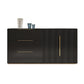 Stegno a buffet in pietra in stile glam Black boxet ingegnerizzato in legno con 3 disegni