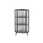 Modern Iron Sideboard Cabinet Glass Door Living Room Console