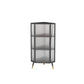 Modern Iron Sideboard Cabinet Glass Door Living Room Console