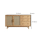 Moderne 3-lads dressoir Pine vaste houten buffetstandaard met 2 deuren