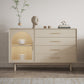 Vaste houten basis witte dressoir kast woonkamer credenza