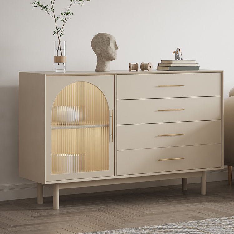 Vaste houten basis witte dressoir kast woonkamer credenza